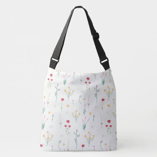 Lente Bloemen Patroon Crossbody Tas (Voorkant)