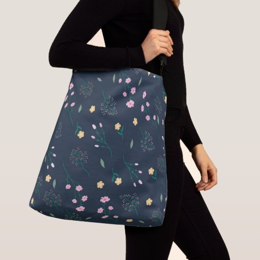 Lente Bloemen Patroon Crossbody Tas (Dichtbij)