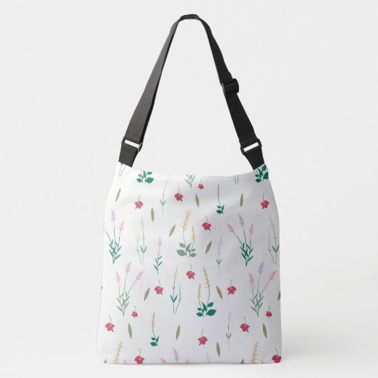 Lente Bloemen Patroon Crossbody Tas (Voorkant)