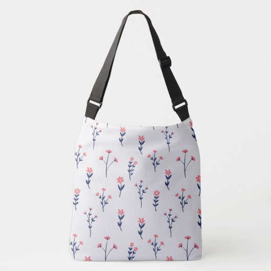 Lente Bloemen Patroon Crossbody Tas (Voorkant)