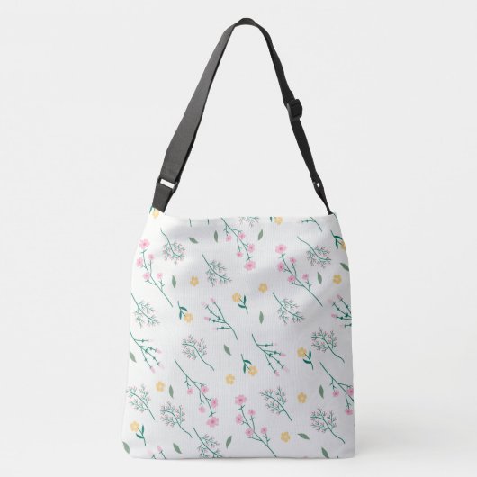 Lente Bloemen Patroon Crossbody Tas (Achterkant)