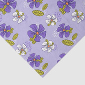 Lente Bloemen Patroon in Paarse Tissuepapier (Detail)