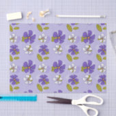 Lente Bloemen Patroon in Paarse Tissuepapier (Craft)