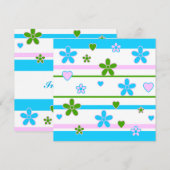 Lente Bloemen Patroon Kaart (Voorkant / Achterkant)