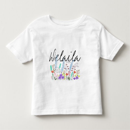 Lente bloemen peuter kinder shirts (Voorkant)