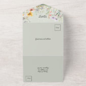 Lente Bloemen Poppies Zonnebloemen All In One Uitnodiging (Buitenkant)