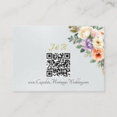 Lente Bloemen, QR Code - Parelwit Informatiekaartje (Achterkant)