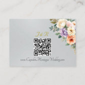 Lente Bloemen, QR Code - Zilver Informatiekaartje (Achterkant)