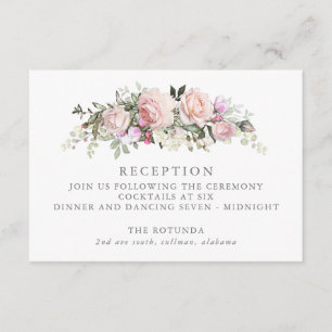 Lente Bloemen Receptie Kaart