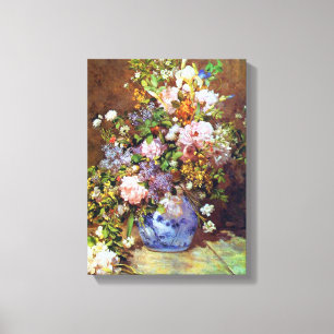Lente bloemen Renoir Fine Art Canvas Afdruk