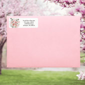 Lente Bloemen Retouradreslabel Etiket