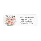 Lente Bloemen Retouradreslabel Etiket (Voorkant)