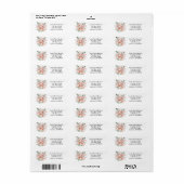 Lente Bloemen Retouradreslabel Etiket (Full Sheet)