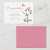 Lente Bloemen Roze Bloemen Bruiloft Accommodaties Informatiekaartje (Voorkant / Achterkant)