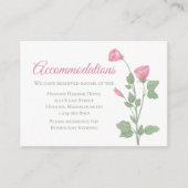 Lente Bloemen Roze Bloemen Bruiloft Accommodaties Informatiekaartje (Voorkant)