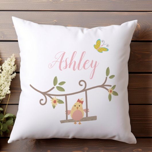 Lente Bloemen Roze Vlinder Baby Kussen