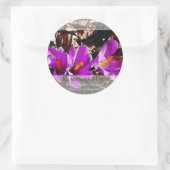 Lente bloemen schilderen ~ Gedoneerd in Geheugen v Ronde Sticker (Tas)
