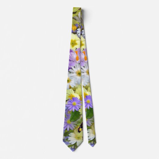 lente bloemen strik stropdas (Voorkant)