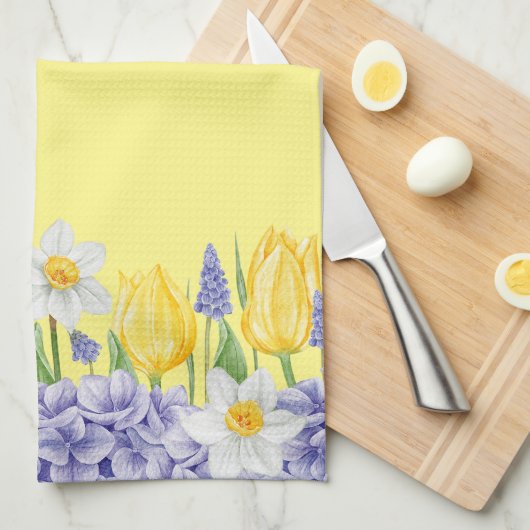 Lente Bloemen Theedoek (Quarter Fold)