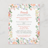 Lente Bloemen Trouwdetails Kaart (Voorkant)