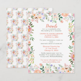 Lente Bloemen Trouwdetails Kaart