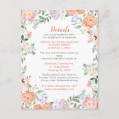 Lente Bloemen Trouwdetails Kaart (Voorkant)