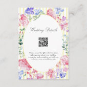 Lente Bloemen Trouwdetails QR-code Informatiekaartje (Voorkant)