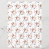 Lente Bloemen Trouwmenu Menu (Achterkant)