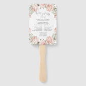 Lente Bloemen Trouwprogramma Fan Handwaaier (Achterkant)