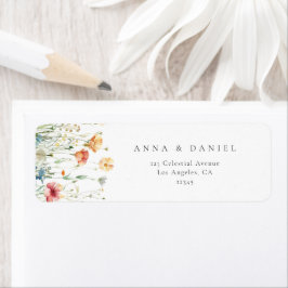 Lente Bloemen Tuin Bruiloft Retouradres Etiket