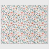 Lente Bloemen Tuin Cadeaupapier (Vlak)