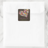 Lente Bloemen Tuin Liefde Hart Bruiloft Sticker (Tas)
