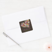 Lente Bloemen Tuin Liefde Hart Bruiloft Sticker (Envelop)