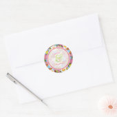 Lente Bloemen Tuin Whimsical Huwelijk Sticker (Envelop)