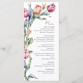 Lente bloemen tulpen bruiloft menu