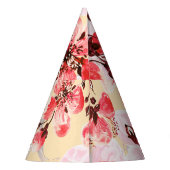 Lente bloemen U patroon Feesthoedjes (Achterkant)