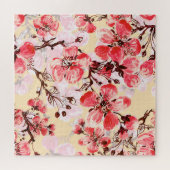 Lente bloemen U patroon Legpuzzel (Horizontaal)
