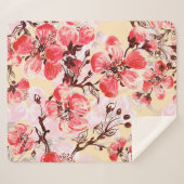 Lente bloemen U patroon Sherpa Deken (Voorkant (horizontaal))