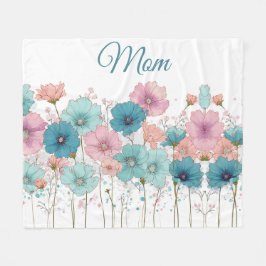 Lente bloemen uit grootmoeders tijd voor mama fleece deken