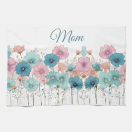 Lente bloemen uit grootmoeders tijd voor mama theedoek