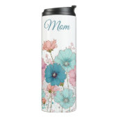 Lente bloemen uit grootmoeders tijd voor mama thermosbeker (Gedraaid links)