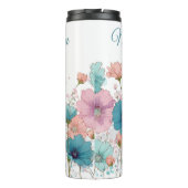 Lente bloemen uit grootmoeders tijd voor mama thermosbeker (Achterkant)