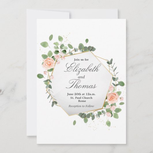 Lente Bloemen Uitnodiging (Voorkant)