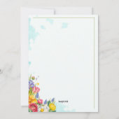 Lente Bloemen Uitnodiging (Achterkant)