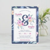 Lente Bloemen Uitnodiging voor het Huwelijk, Boho (Staand voorkant)