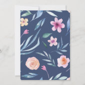 Lente Bloemen Uitnodiging voor het Huwelijk, Boho (Achterkant)