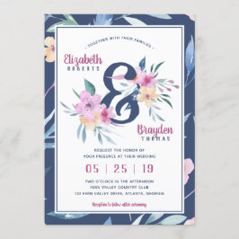Lente Bloemen Uitnodiging voor het Huwelijk, Boho