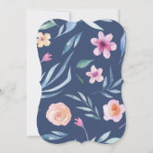 Lente Bloemen Uitnodiging voor het Huwelijk, Boho (Achterkant)