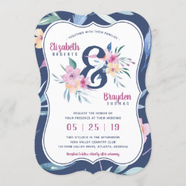 Lente Bloemen Uitnodiging voor het Huwelijk, Boho