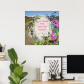 Lente Bloemen & Vlinder Feeën Poster (Thuiskantoor)